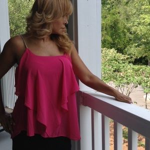 Fushia spaghetti strap top